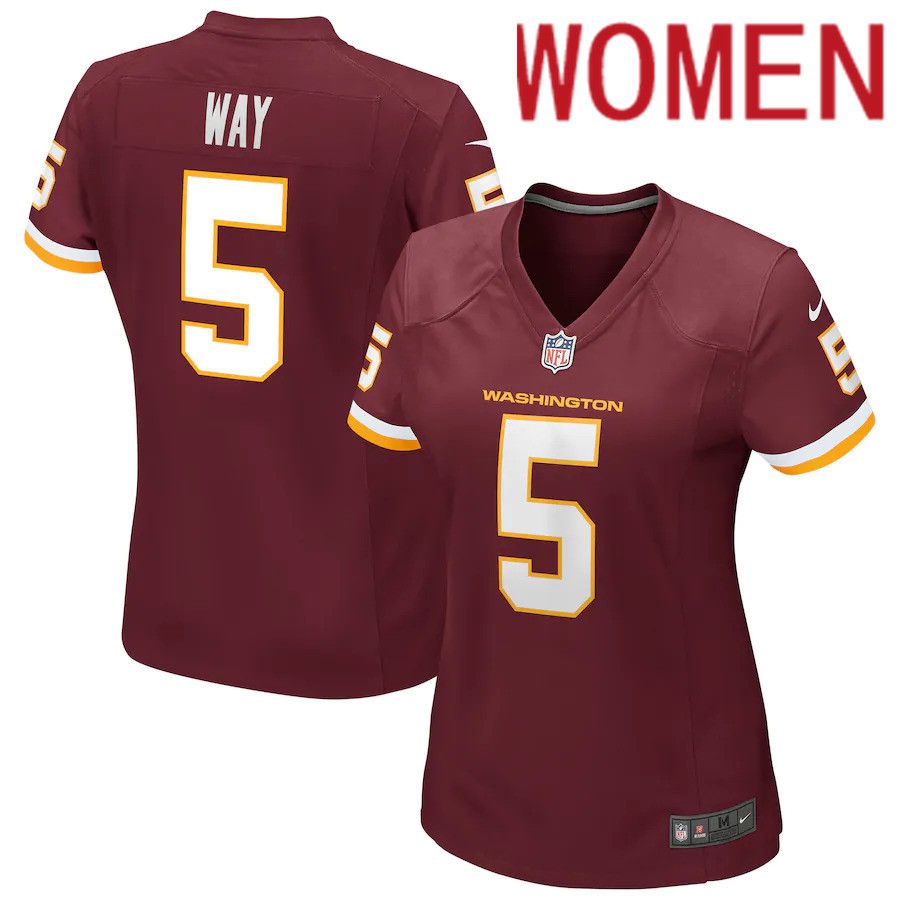 Women Washington Redskins #5 Tress Way Nike Burgundy Game Player NFL Jersey